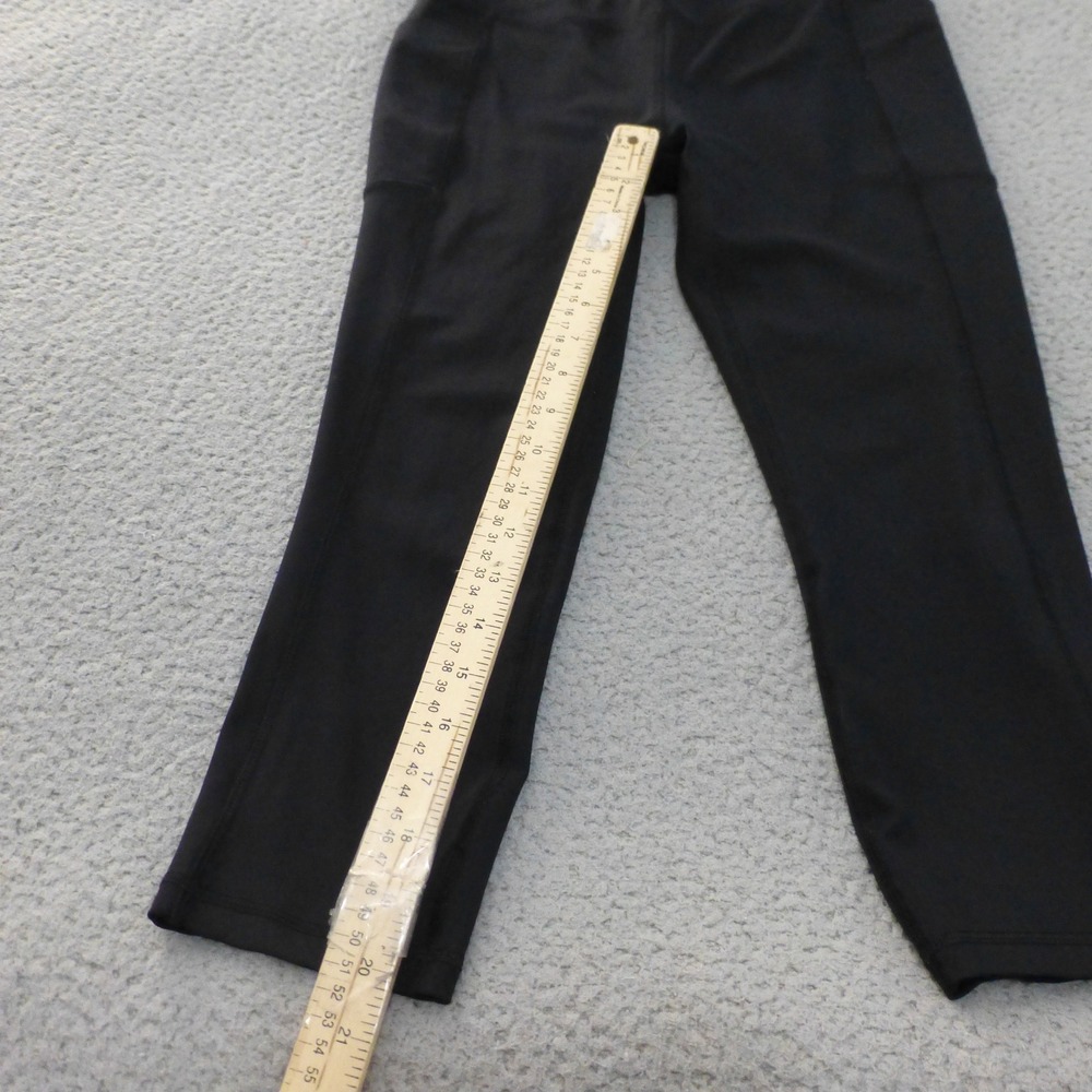 Spyder Active Leggings Womens Medium Black Capris High Waist Side Pockets - Picture 9 of 10